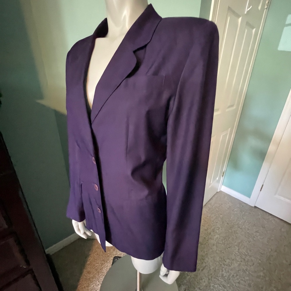 100% SILK Deep Purple Blazer with silk Lining by Jacob
